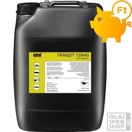 Uni+Performance Tranzit 15W-40 haszongép motorolaj 20L