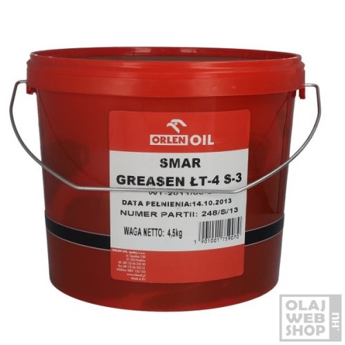 Orlen Greasen LT-4 S-3 csapágyzsír 4,5kg