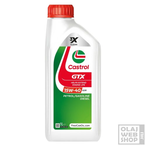 Castrol GTX A3/B3 15W-40 motorolaj 1L