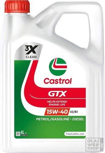 Castrol GTX A3/B3 15W-40 motorolaj 4L