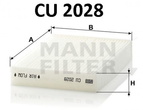 Mann-Filter pollenszűrő CU2028