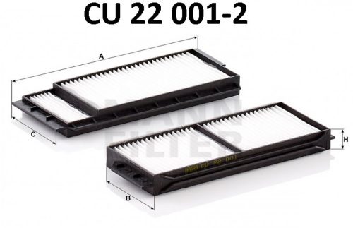 Mann-Filter pollenszűrő CU22001-2