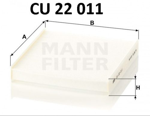 Mann-Filter pollenszűrő CU22011