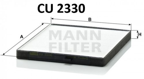 Mann-Filter pollenszűrő CU2330