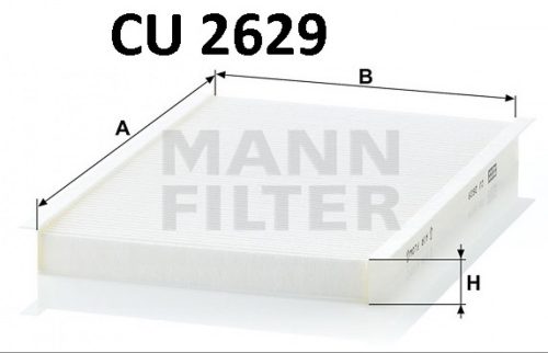 Mann-Filter pollenszűrő CU2629