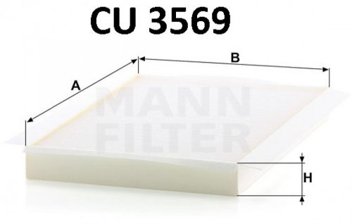 Mann-Filter pollenszűrő CU3569