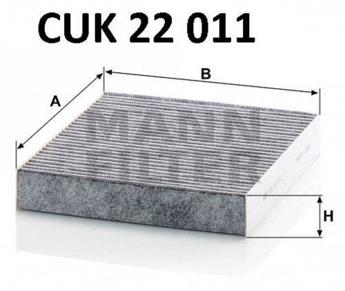 Mann-Filter aktívszenes pollenszűrő CUK22011