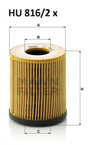 Mann-Filter olajszűrő HU816/2X