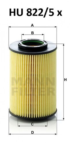 Mann-Filter olajszűrő HU822/5X