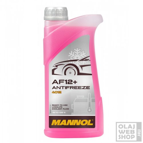 Mannol 4012 AF12+ ANTIFREEZE piros fagyálló -40°C 1L