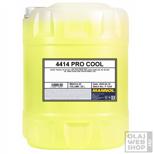 Mannol 4414 PRO COOL motorkerékpár fagyálló -40°C 20L