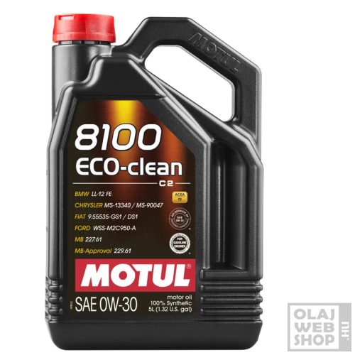 Motul 8100 ECO-clean 0W-30 motorolaj 5L