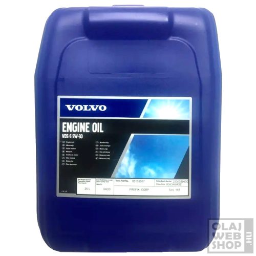 Volvo Engine Oil VDS-5 5W-30 teherautó motorolaj 20L