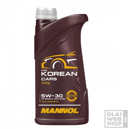 Mannol 7713 for Korean Cars 5W-30 motorolaj 1L