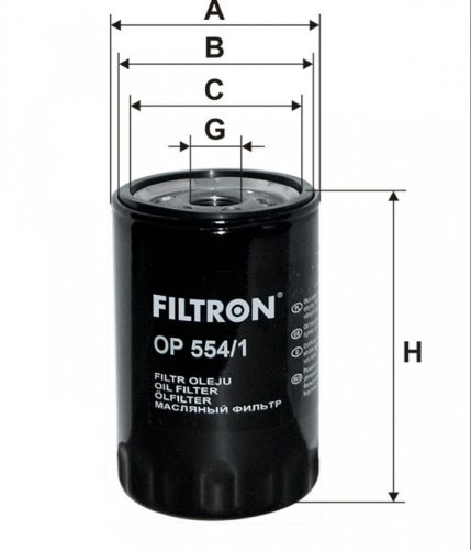 Filtron olajszűrő OP554/1