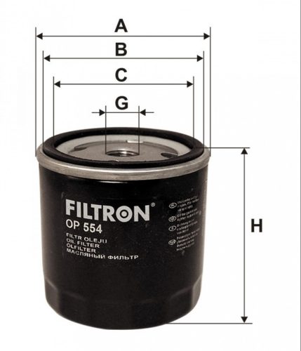 Filtron olajszűrő OP554