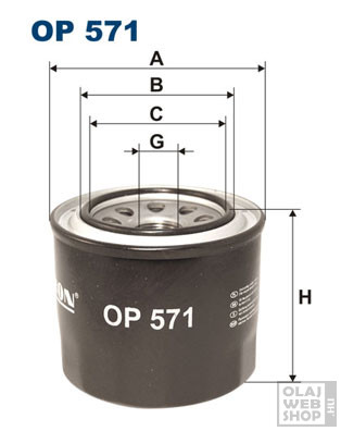 Filtron olajszűrő OP571