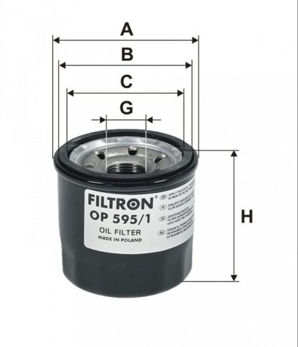 Filtron olajszűrő OP595/1