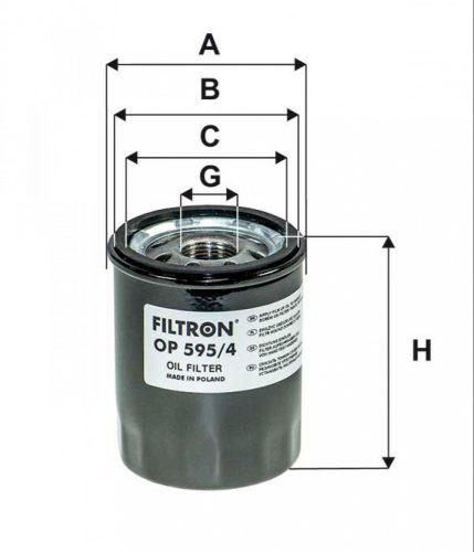 Filtron olajszűrő OP595/4