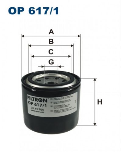 Filtron olajszűrő OP617/1