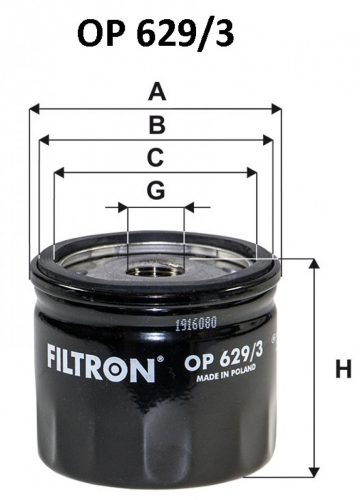 Filtron olajszűrő OP629/3