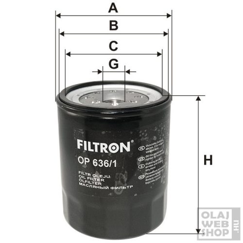 Filtron olajszűrő OP636/1