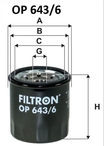 Filtron olajszűrő OP643/6