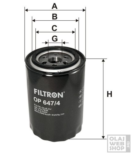 Filtron olajszűrő OP647/4