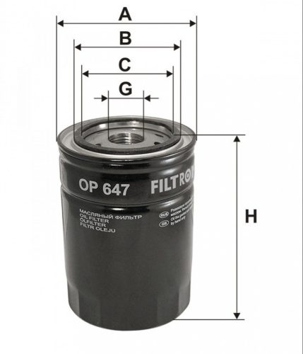 Filtron olajszűrő OP647