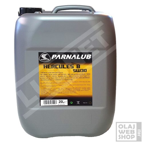 Parnalub Hercules 8 UHPD Low SAPs teherautó motorolaj 20L