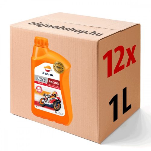 Repsol RACING 4T 10W-50 motorkerékpár olaj 12X1L