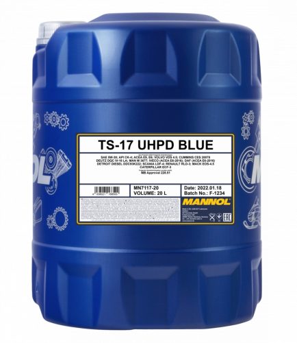 Mannol 7117 TS-17 UHPD BLUE 5W-30 teherautó motorolaj 20L