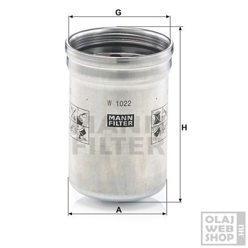 Mann-Filter olajszűrő W1022