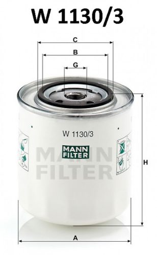 Mann-Filter olajszűrő W1130/3