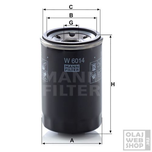 Mann-Filter olajszűrő W6014