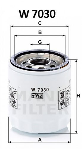 Mann-Filter olajszűrő W7030