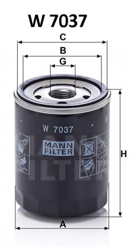 Mann-Filter olajszűrő W7037