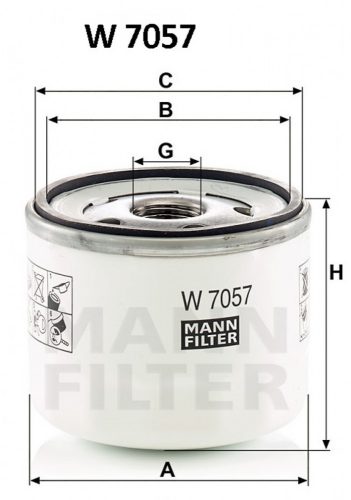 Mann-Filter olajszűrő W7057