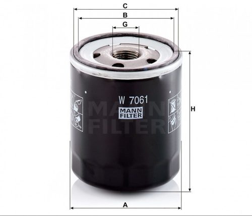 Mann-Filter olajszűrő W7061