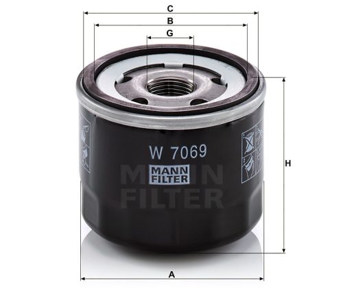 Mann-Filter olajszűrő W7069