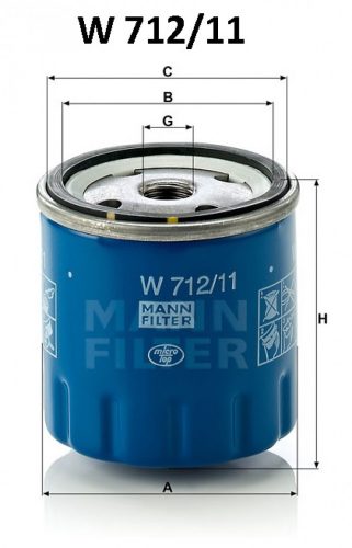 Mann-Filter olajszűrő W712/11