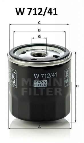 Mann-Filter olajszűrő W712/41