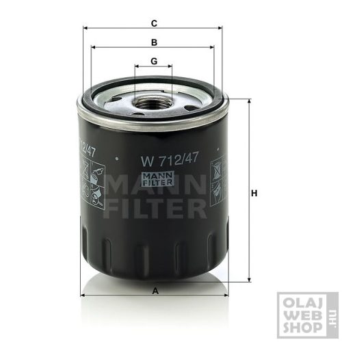 Mann-Filter olajszűrő W 712/47