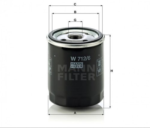 Mann-Filter olajszűrő W712/6