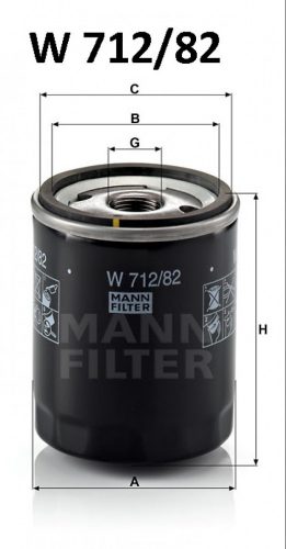 Mann-Filter olajszűrő W712/82