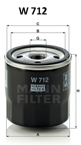 Mann-Filter olajszűrő W712