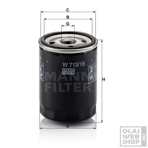 Mann-Filter olajszűrő W713/18