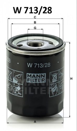 Mann-Filter olajszűrő W713/28