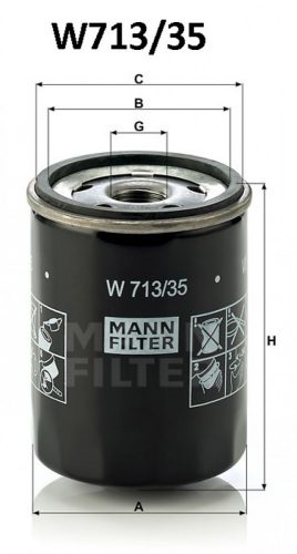 Mann-Filter olajszűrő W713/35