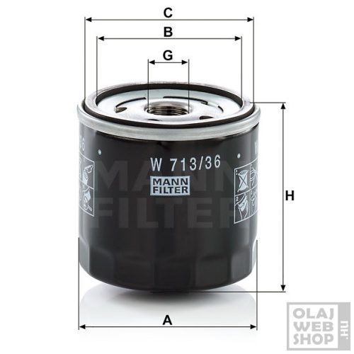 Mann-Filter olajszűrő W713/36